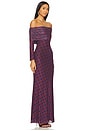 view 3 of 6 x REVOLVE Thelma Dress in Wine Diagonal Dot