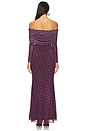 view 5 of 6 x REVOLVE Thelma Dress in Wine Diagonal Dot