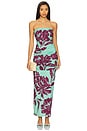 view 1 of 4 Marlo Crochet Lace Dress in Aqua Tropical