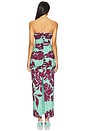 view 3 of 4 Marlo Crochet Lace Dress in Aqua Tropical