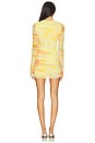 view 3 of 3 Mirza Mini Dress in Acid Yellow Marble