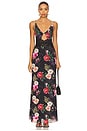 view 1 of 3 Elyse Dress in Noir Summer Rose