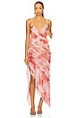 view 1 of 3 Vienna Dress in Rust Snake
