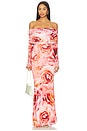 view 1 of 3 Thelma Dress in Peach Roses