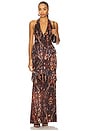view 1 of 3 Athens Crochet Lace Maxi Dress in Umber Snake