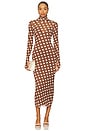 view 1 of 3 Shailene Midi Dress in Chocolate Halo Dot
