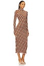 view 2 of 3 Shailene Midi Dress in Chocolate Halo Dot