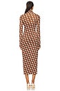 view 3 of 3 Shailene Midi Dress in Chocolate Halo Dot