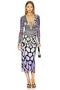 view 1 of 3 Cambria Dress in Violet Swirl Dots