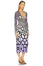 view 2 of 3 Cambria Dress in Violet Swirl Dots