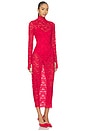 view 2 of 3 Joysel Silken Lace Dress in Poppy Red