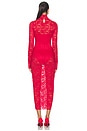 view 3 of 3 Joysel Silken Lace Dress in Poppy Red