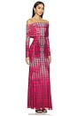 view 2 of 4 Thelma Maxi Dress in Ruby Houndstooth