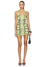 view 1 of 3 Bonnie Dress in Lime Snake