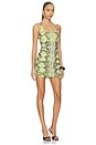view 2 of 3 Bonnie Dress in Lime Snake