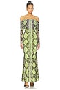 view 1 of 3 Thelma Dress in Lime Snake