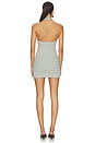 view 3 of 4 Karima Cozy Rib Dress in Aqua Stripe