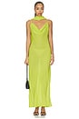 view 1 of 5 VESTIDO CHERYL in Lime Pin Dot