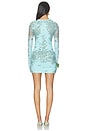 view 4 of 3 VESTIDO MIRZA in Turquoise Crochet