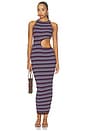 view 1 of 4 Simmons Dress in Chocolate Stripe