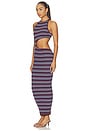 view 2 of 4 Simmons Dress in Chocolate Stripe