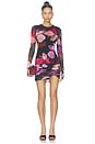 view 1 of 3 Mirza Dress in Violet Roses