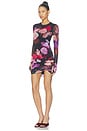 view 2 of 3 Mirza Dress in Violet Roses