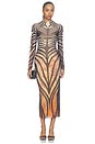view 1 of 3 Juniper Mesh Dress in Snake Stripe