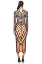 view 4 of 3 Juniper Mesh Dress in Snake Stripe