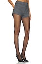 view 4 of 7 Minsk Tailored Short in Grey Stripe