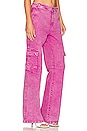 view 2 of 4 Maude Wide Leg Cargo in Raspberry Rose