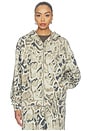 view 2 of 6 Cameron French Terry Hoodie in Twill Leopard