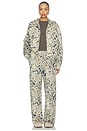 view 6 of 6 Cameron French Terry Hoodie in Twill Leopard