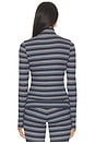 view 4 of 5 Navarro Zip Up Top in Slate Stripe