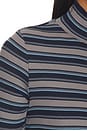 view 6 of 5 Navarro Zip Up Top in Slate Stripe