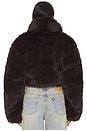 view 5 of 8 Stephanie Barrel Crop Faux Fur Jacket in Java