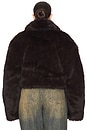 view 6 of 8 Stephanie Barrel Crop Faux Fur Jacket in Java