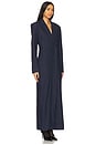 view 3 of 5 Quinn Fitted Maxi Blazer Coat in Dark Wash