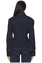 view 3 of 4 The Peplum Denim Jacket in Midnight Rinse Wash