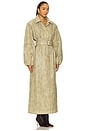 view 2 of 3 The Carrington Maxi Trench Coat in Custard Cream