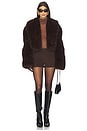 view 4 of 4 Stephanie Faux Fur Coat in Java