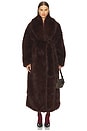 view 2 of 4 Lisbon Maxi Faux Fur Coat in Java