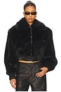 view 1 of 4 Adelaide Faux Fur Bomber Jacket in Noir Fur