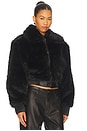 view 2 of 4 Adelaide Faux Fur Bomber Jacket in Noir Fur