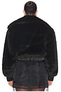 view 6 of 8 Adelaide Faux Fur Bomber Jacket in Noir Fur