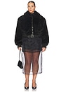 view 8 of 8 Adelaide Faux Fur Bomber Jacket in Noir Fur