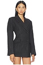 view 2 of 5 Jemima Blazer in Dark Grey Stripe