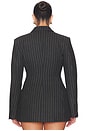 view 6 of 9 Jemima Blazer in Dark Grey Stripe