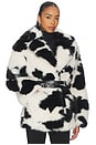 view 3 of 11 Livingston Faux Fur Jacket in Cattle Print Fur