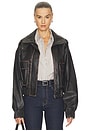 view 2 of 5 Cantini Bomber in Washed Dark Brown